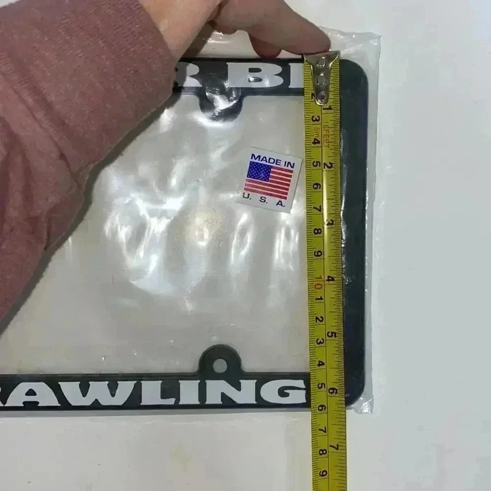 I’d rather be Rock crawling license plate frame black and white brand new - Picture 5 of 5